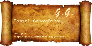 Gosztl Genovéva névjegykártya